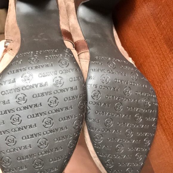 Franco Sarto brown suede ankle boot w heel. 8.5. - Picture 5 of 5